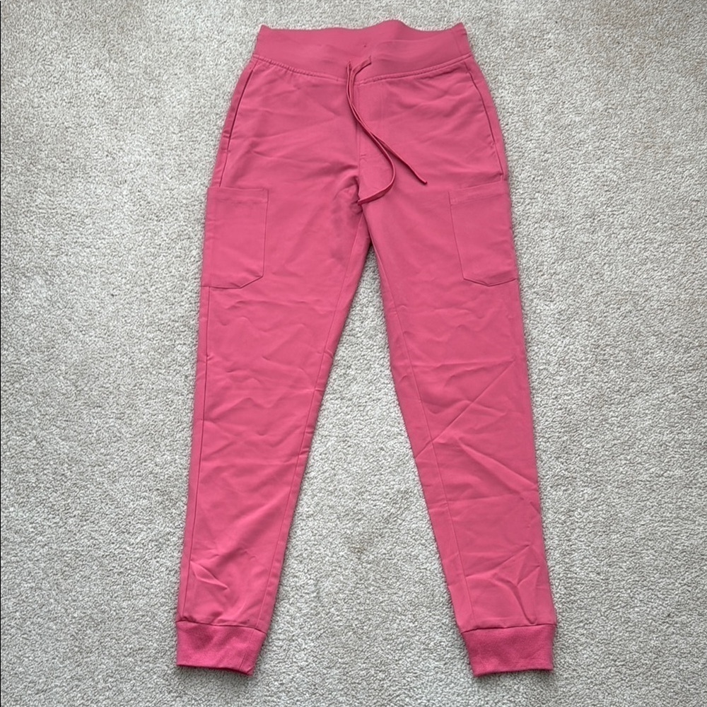 Mandala High Rise Valentine's Day Pink Drawstring Jogger Pants Size XS Tall